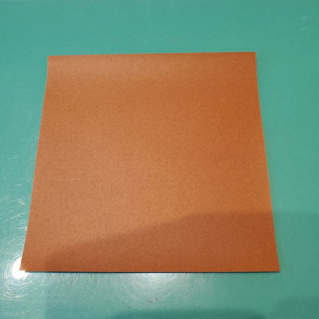 トナカイ全身の折り紙｜折り方作り方①顔(1)