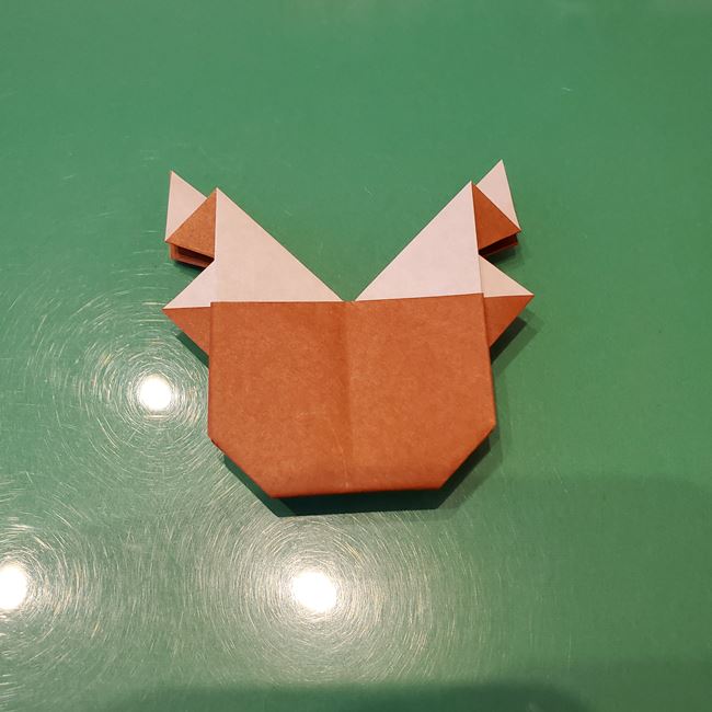 トナカイ全身の折り紙｜折り方作り方①顔(3)