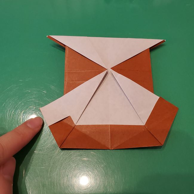 トナカイ全身の折り紙｜折り方作り方②体(20)