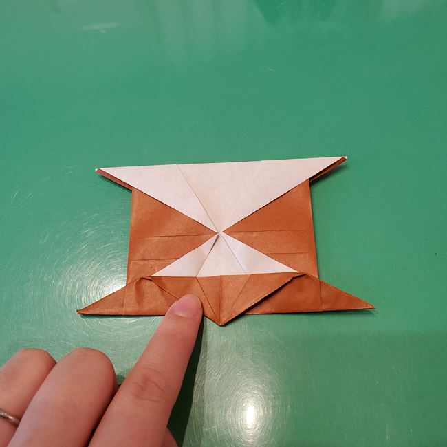 トナカイ全身の折り紙｜折り方作り方②体(26)