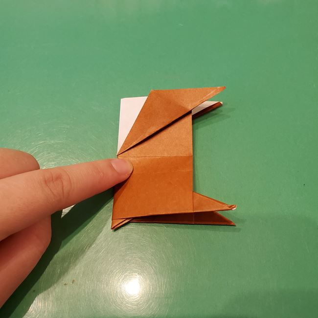 トナカイ全身の折り紙｜折り方作り方②体(27)
