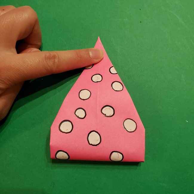 ミニーちゃんのリボンの折り紙 折り方作り方 (24)