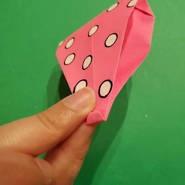 ミニーちゃんのリボンの折り紙 折り方作り方 (25)