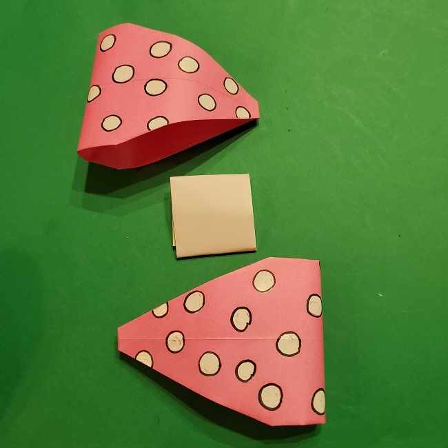 ミニーちゃんのリボンの折り紙 折り方作り方 (26)