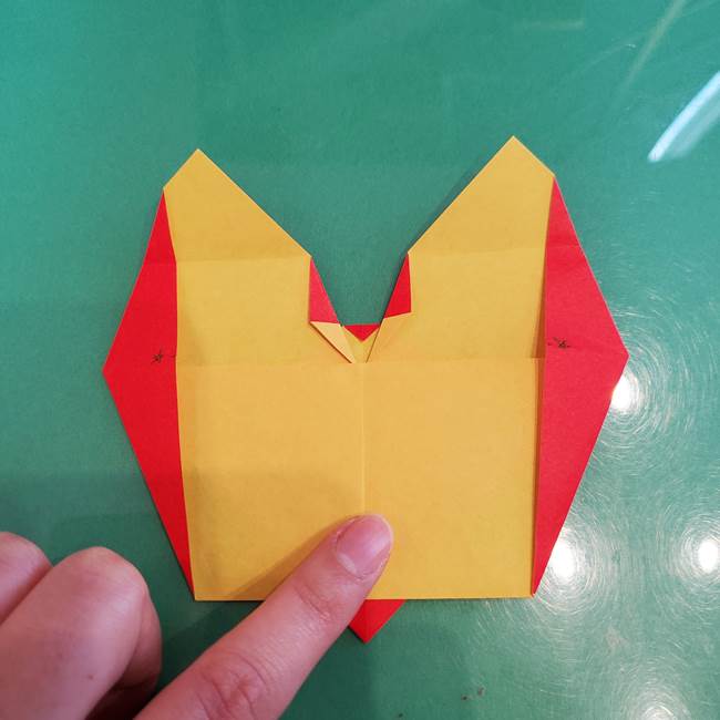 折り紙 クリスマスのベルとリボンの折り方作り方②形(12)