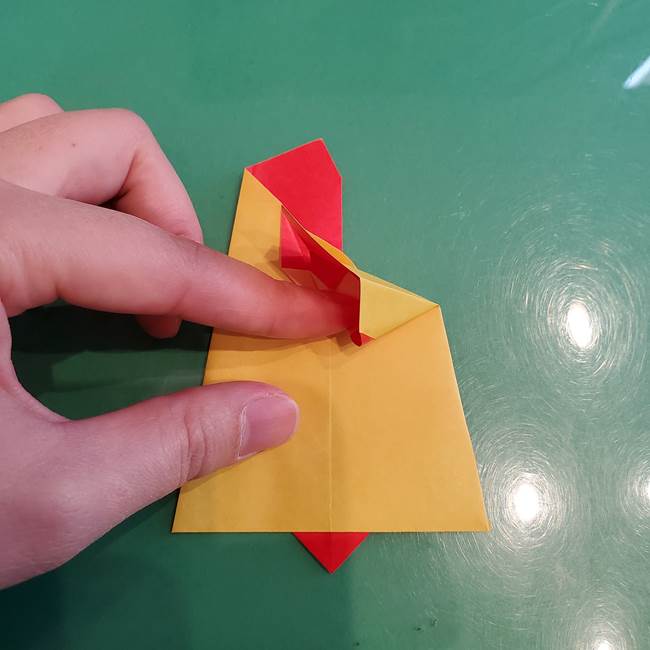 折り紙 クリスマスのベルとリボンの折り方作り方②形(16)