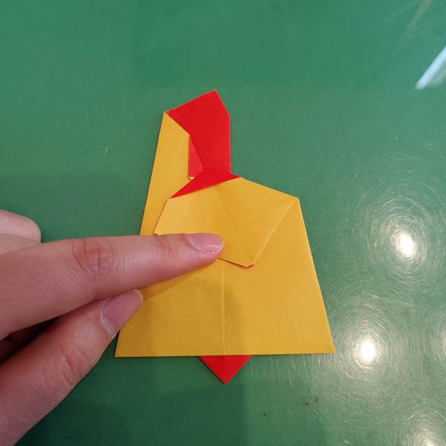 折り紙 クリスマスのベルとリボンの折り方作り方②形(17)