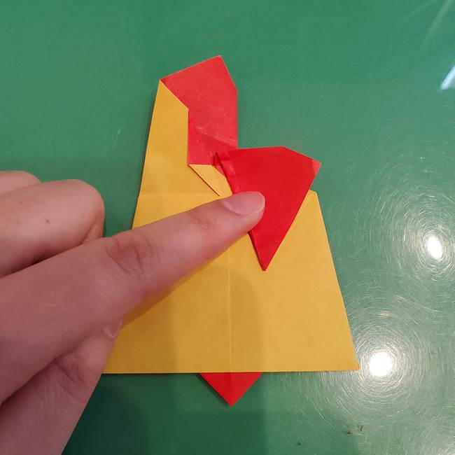 折り紙 クリスマスのベルとリボンの折り方作り方②形(18)