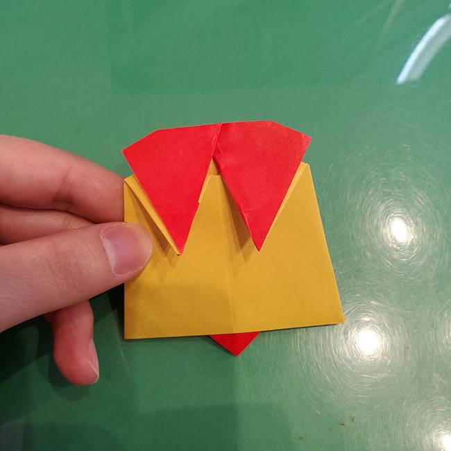 折り紙 クリスマスのベルとリボンの折り方作り方②形(20)