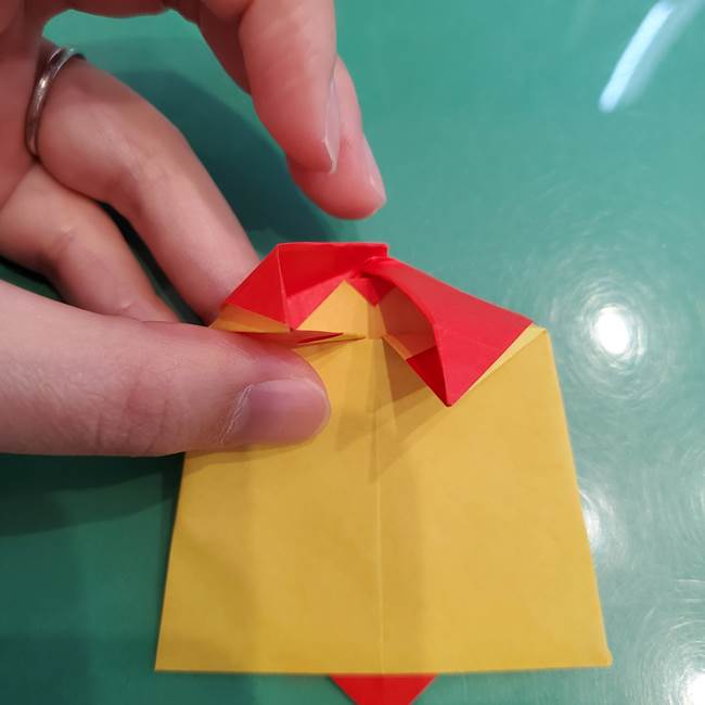 折り紙 クリスマスのベルとリボンの折り方作り方②形(21)