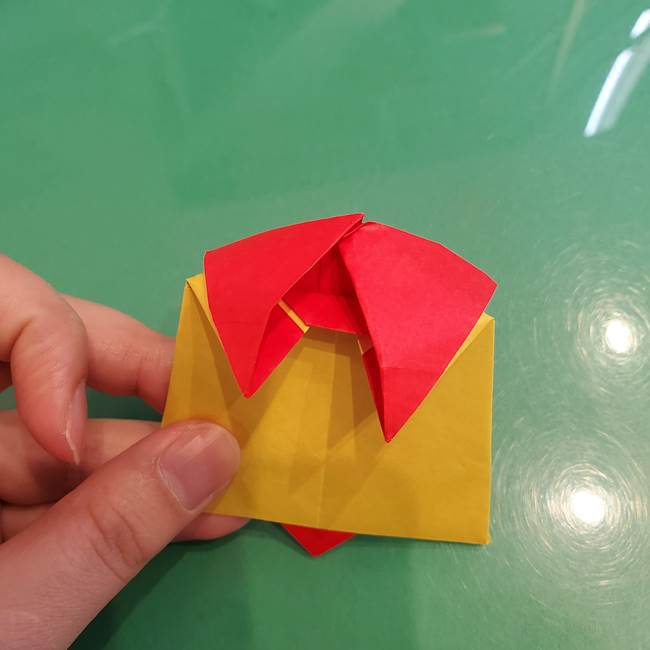 折り紙 クリスマスのベルとリボンの折り方作り方②形(22)