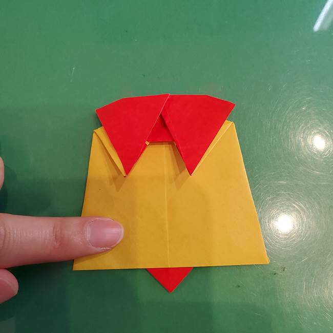 折り紙 クリスマスのベルとリボンの折り方作り方②形(23)