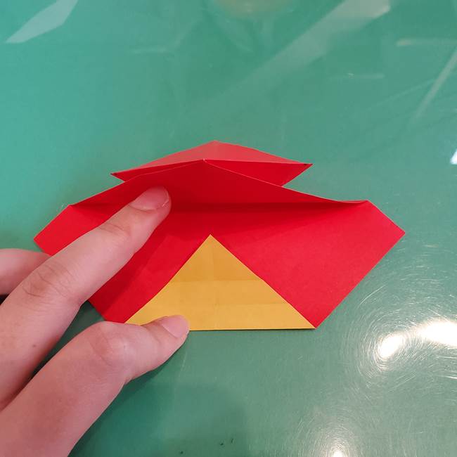 折り紙 クリスマスのベルとリボンの折り方作り方②形(3)