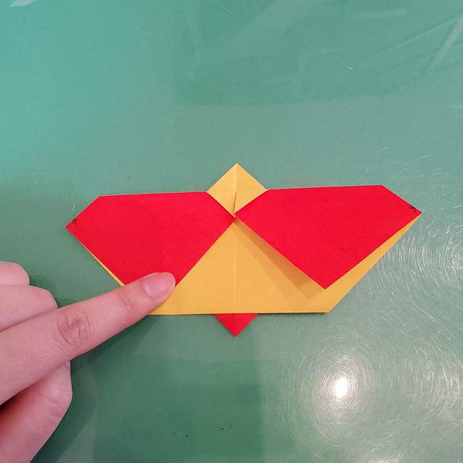 折り紙 クリスマスのベルとリボンの折り方作り方②形(5)