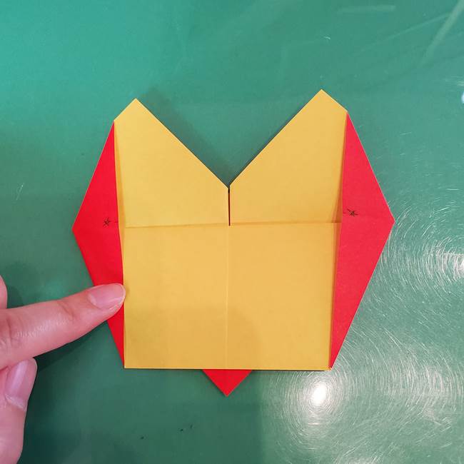 折り紙 クリスマスのベルとリボンの折り方作り方②形(8)