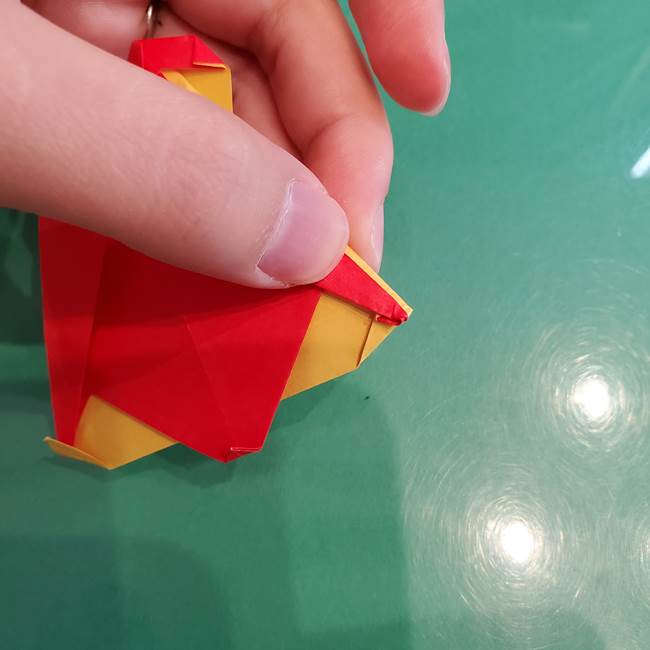 折り紙 クリスマスのベルとリボンの折り方作り方③リボン(13)