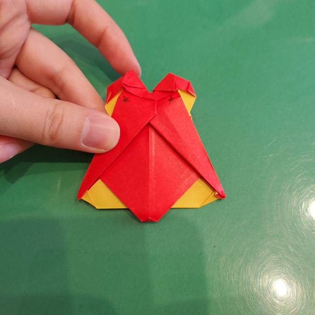 折り紙 クリスマスのベルとリボンの折り方作り方③リボン(14)