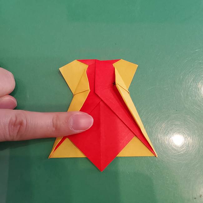 折り紙 クリスマスのベルとリボンの折り方作り方③リボン(4)