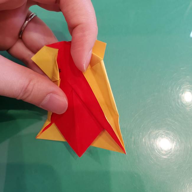 折り紙 クリスマスのベルとリボンの折り方作り方③リボン(5)