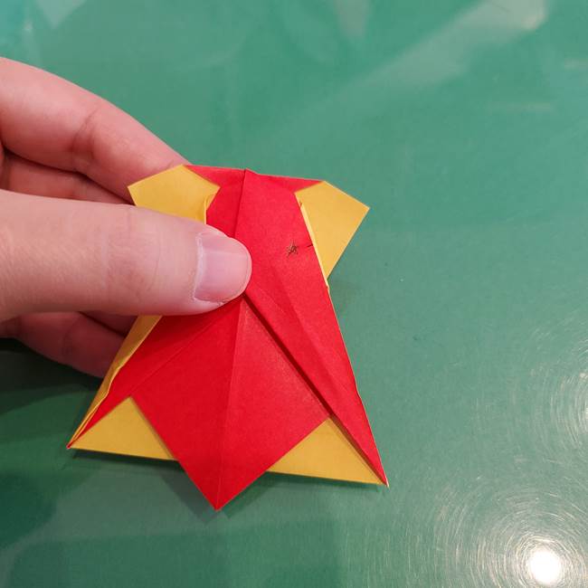 折り紙 クリスマスのベルとリボンの折り方作り方③リボン(6)