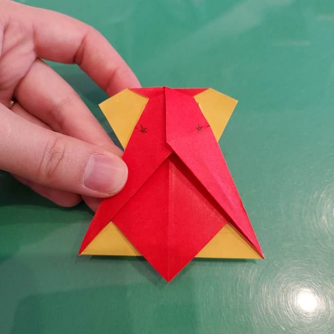 折り紙 クリスマスのベルとリボンの折り方作り方③リボン(7)