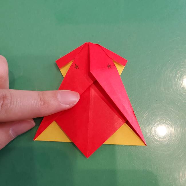 折り紙 クリスマスのベルとリボンの折り方作り方③リボン(8)