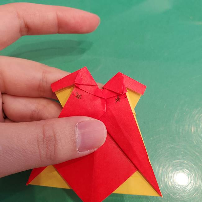 折り紙 クリスマスのベルとリボンの折り方作り方③リボン(9)