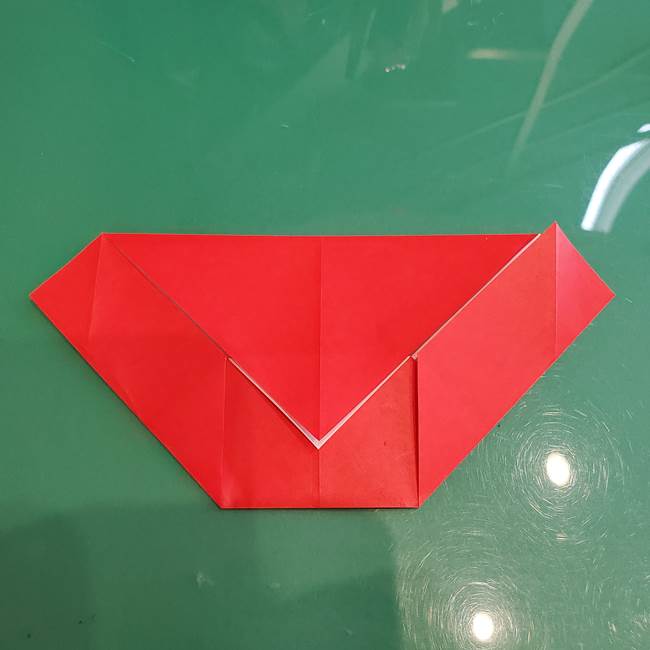 折り紙でサンタクロースを自立させる折り方作り方(10)