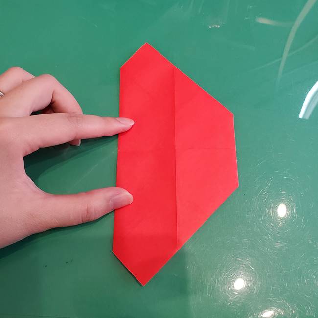 折り紙でサンタクロースを自立させる折り方作り方(12)