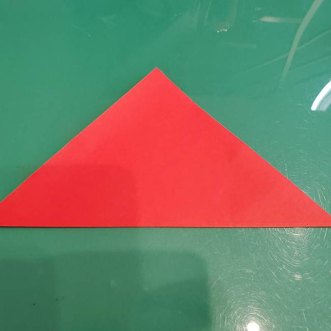 折り紙でサンタクロースを自立させる折り方作り方(2)