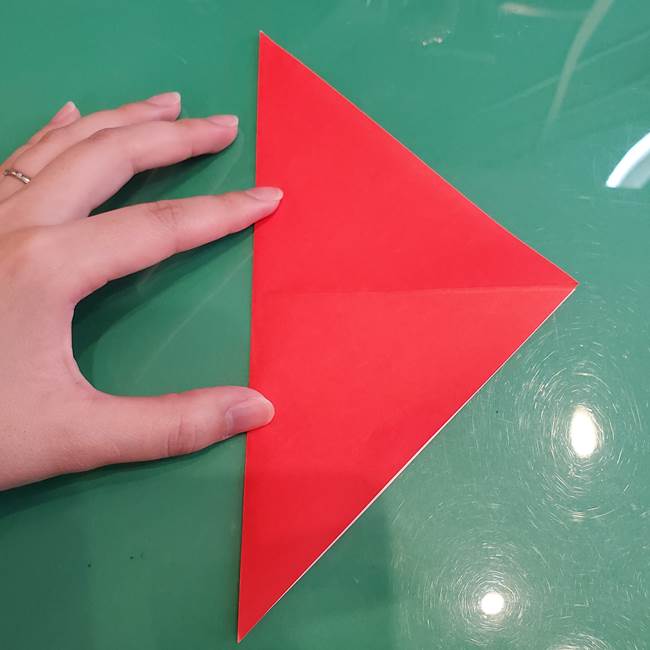 折り紙でサンタクロースを自立させる折り方作り方(4)
