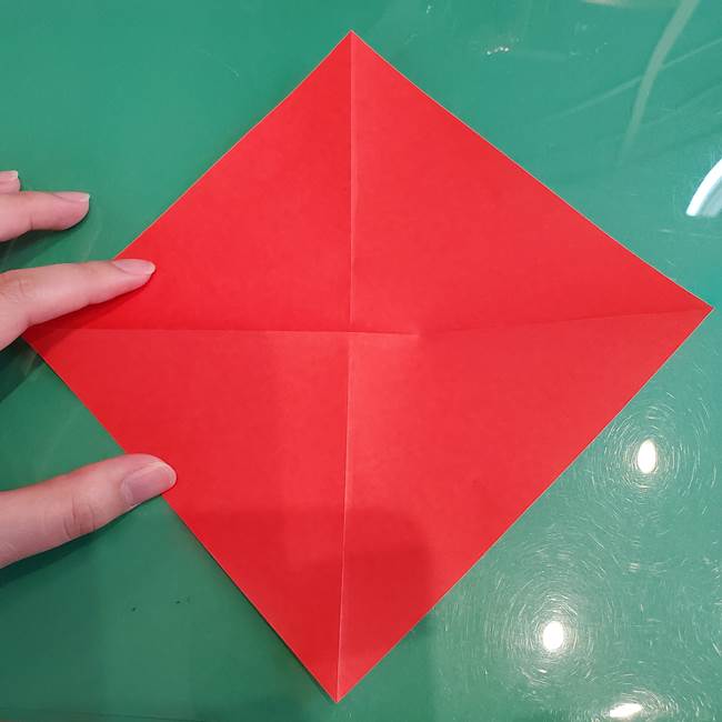 折り紙でサンタクロースを自立させる折り方作り方(5)