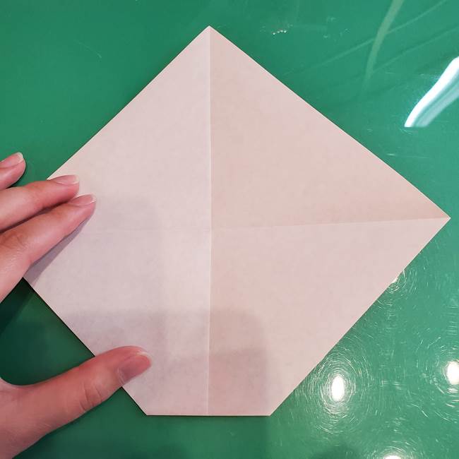 折り紙でサンタクロースを自立させる折り方作り方(7)