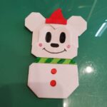 折り紙で雪だるまミッキーの折り方作り方★簡単かわいい冬のディズニー飾り