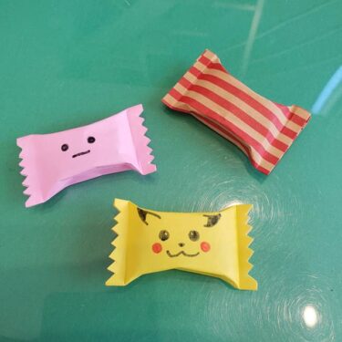 折り紙で飴を立体的につくる折り方作り方★すみっコぐらしキャンディにも♪