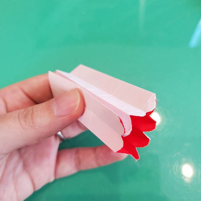 折り紙のろうそく 立体的な折り方作り方【画像】②土台2(16)