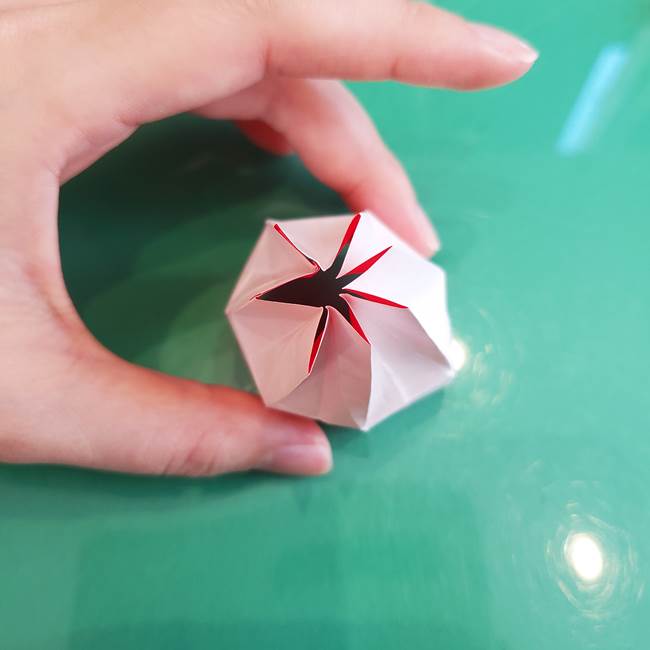 折り紙のろうそく 立体的な折り方作り方【画像】②土台2(32)
