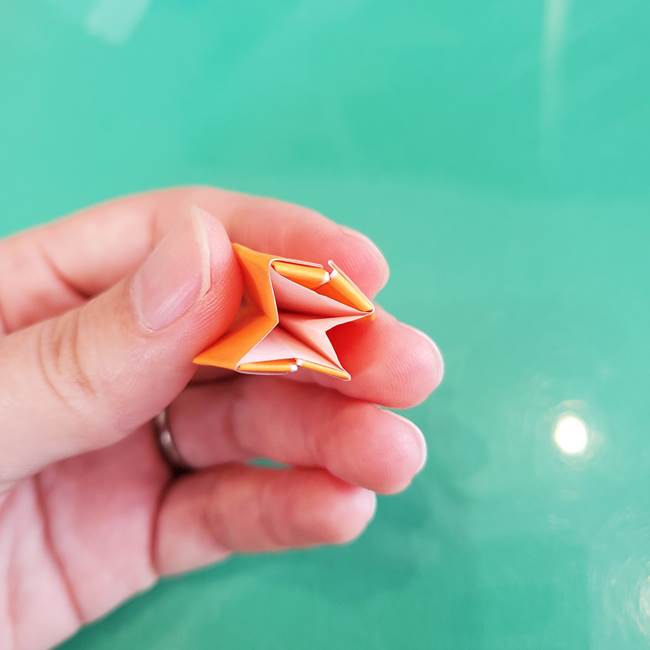 折り紙のろうそく 立体的な折り方作り方【画像】③炎(24)