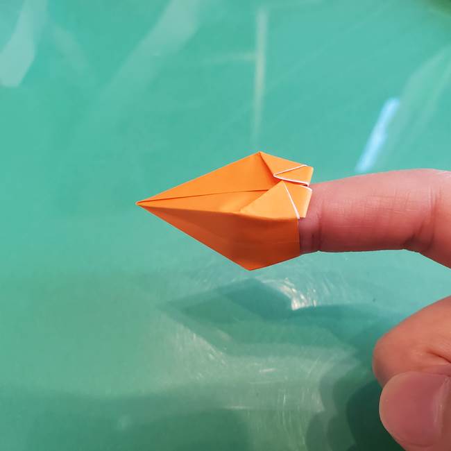 折り紙のろうそく 立体的な折り方作り方【画像】③炎(25)
