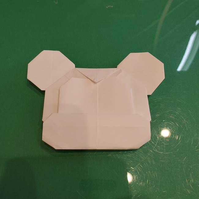 折り紙の雪だるまミッキーの折り方作り方①顔(3)