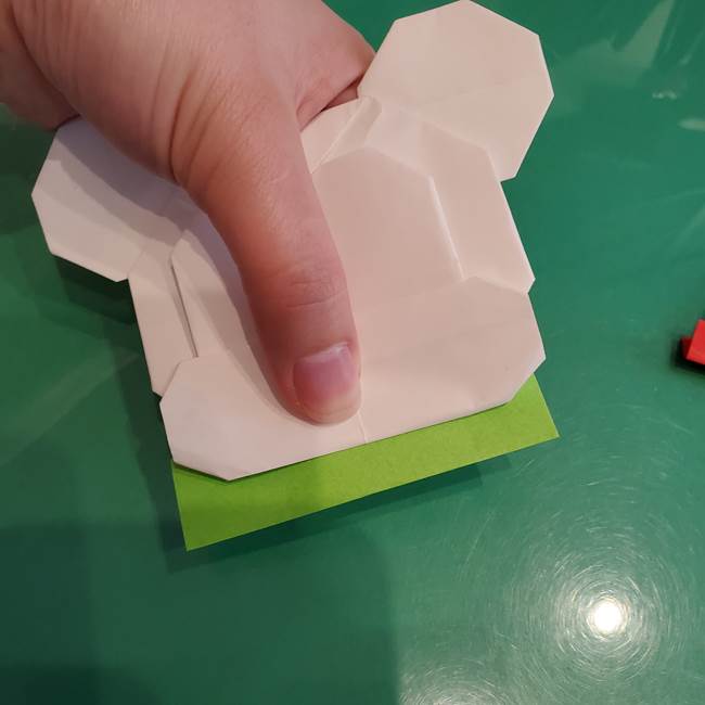 折り紙の雪だるまミッキーの折り方作り方④完成(2)