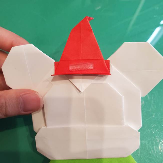 折り紙の雪だるまミッキーの折り方作り方④完成(9)