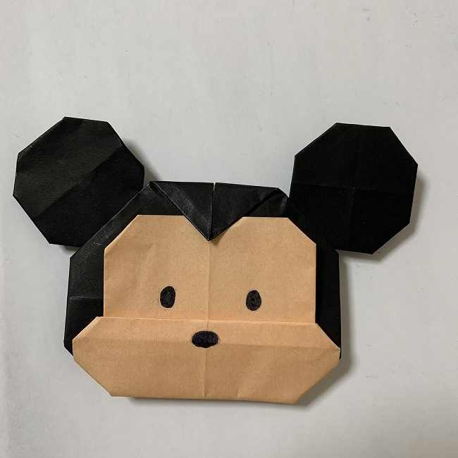 折り紙ディズニーのミッキーの折り方・作り方【ツムツム】