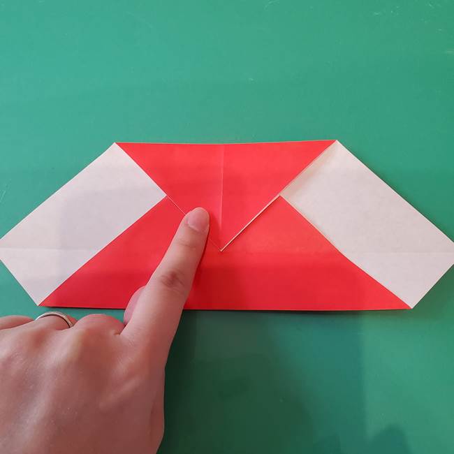 袋を持ったサンタの折り紙 折り方作り方【折り図】①サンタ(12)