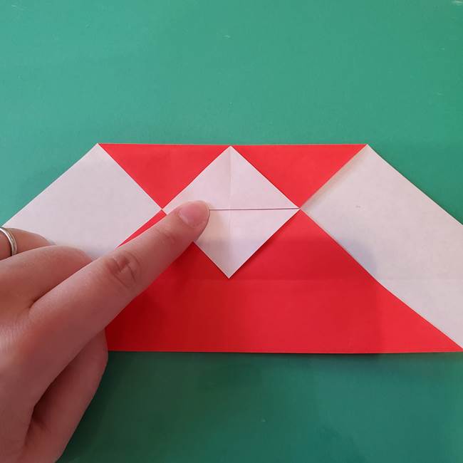 袋を持ったサンタの折り紙 折り方作り方【折り図】①サンタ(13)