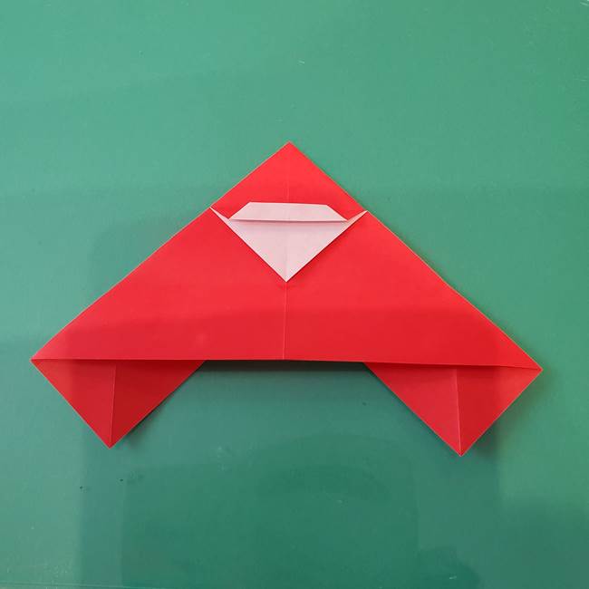 袋を持ったサンタの折り紙 折り方作り方【折り図】①サンタ(19)