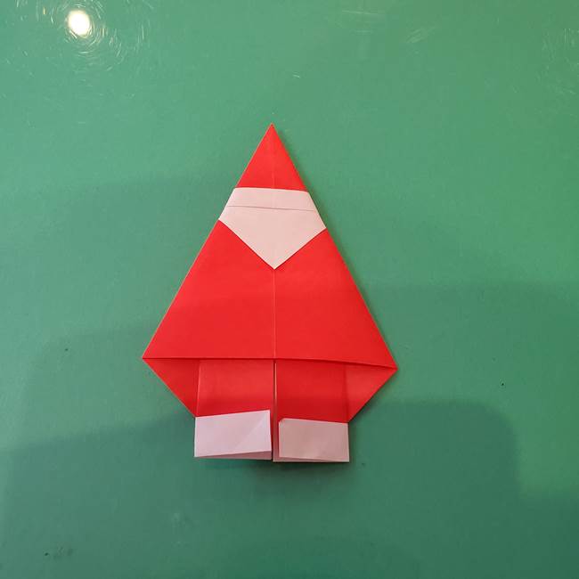 袋を持ったサンタの折り紙 折り方作り方【折り図】①サンタ(24)