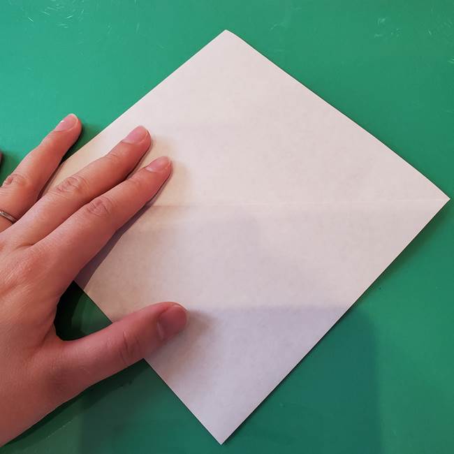 袋を持ったサンタの折り紙 折り方作り方【折り図】①サンタ(3)