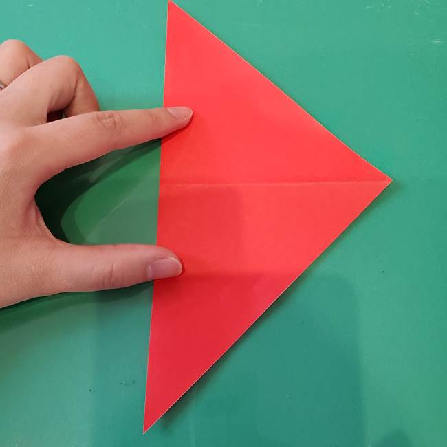 袋を持ったサンタの折り紙 折り方作り方【折り図】①サンタ(4)