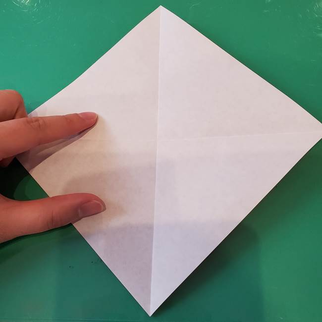 袋を持ったサンタの折り紙 折り方作り方【折り図】①サンタ(5)